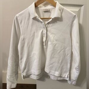 AYR Classic White Crop Polo Shirt